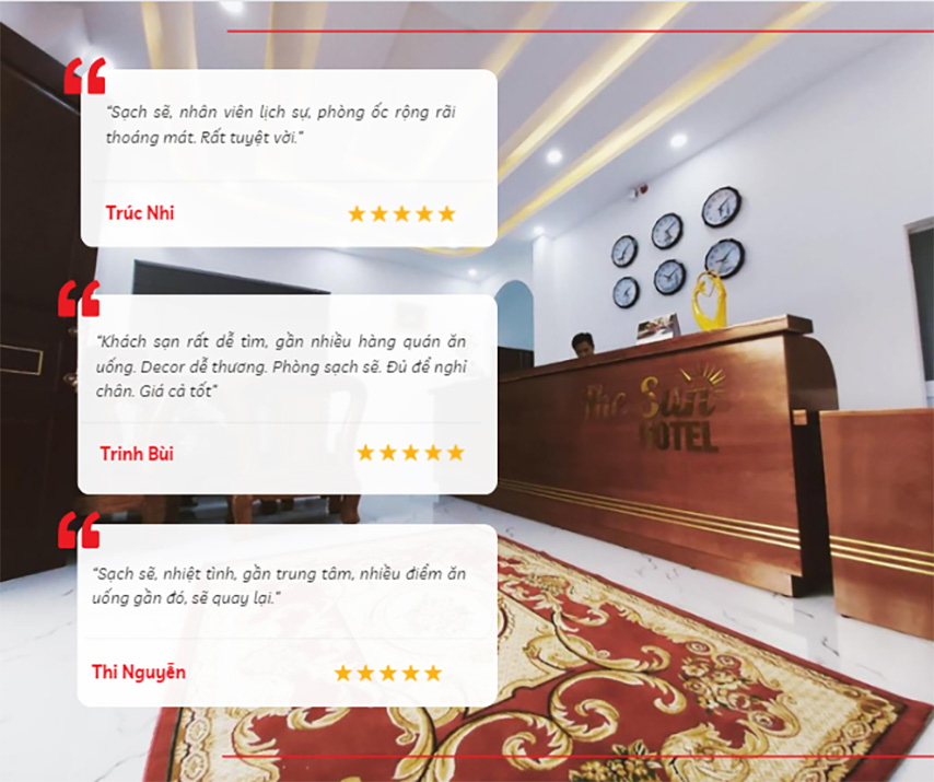 Những đánh giá thực tế từ du khách về khách sạn The Sun