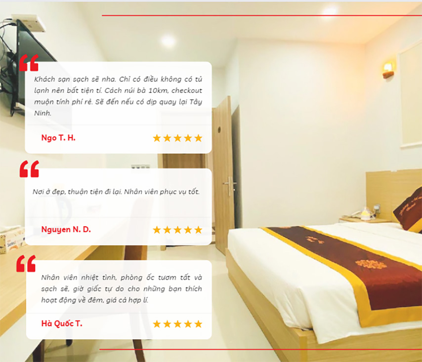 Khách sạn Hoàng Mai được du khách đánh giá cao 