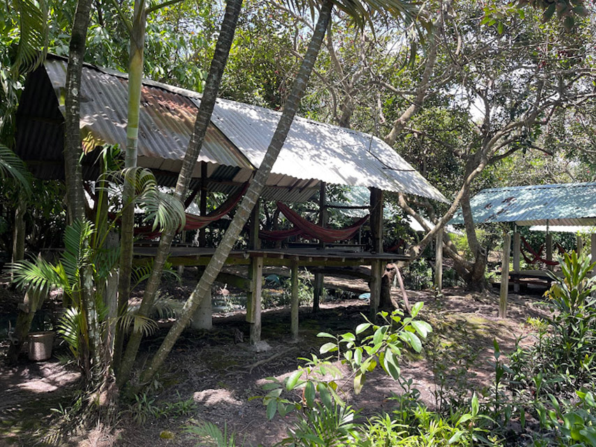 Không gian nghỉ ngơi tại vườn trái cây Gò Chùa 