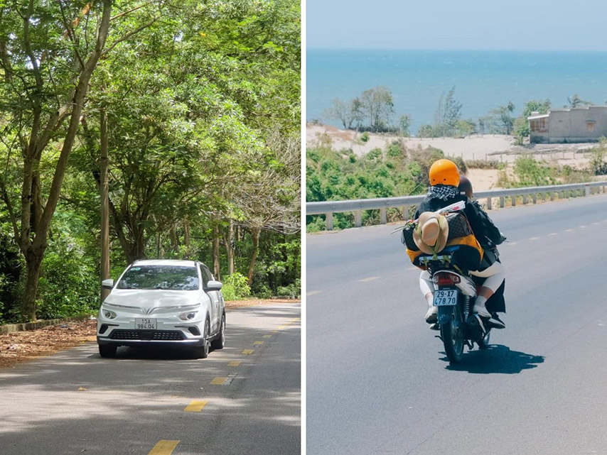 Du khách có thể lựa chọn hai phương tiện di chuyển là ô tô và xe máy từ TP. Tây Ninh đến chân núi Bà Đen 