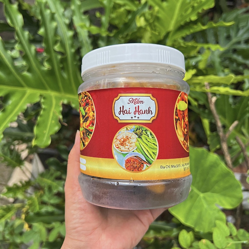 Bao bì sản phẩm mắm chua Hai Hạnh 