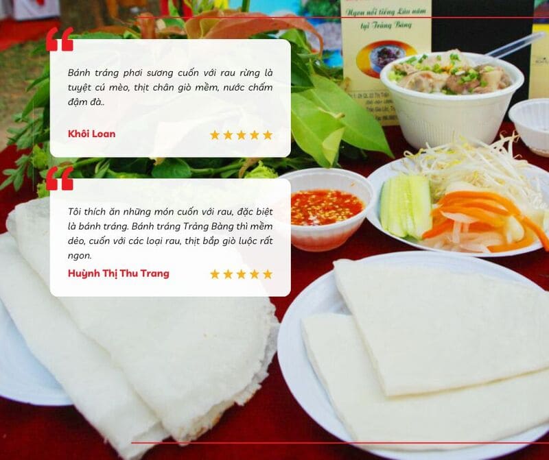 Đánh giá của du khách về món bánh tráng cuốn Tây Ninh