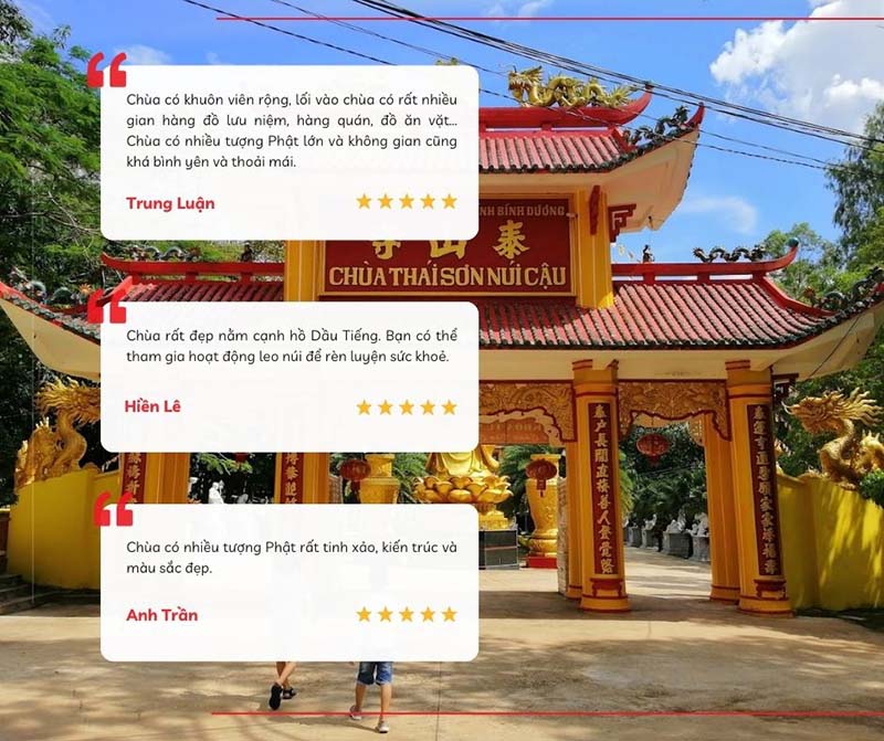 Một số đánh giá của du khách khi tới Chùa Thái Sơn - núi Cậu