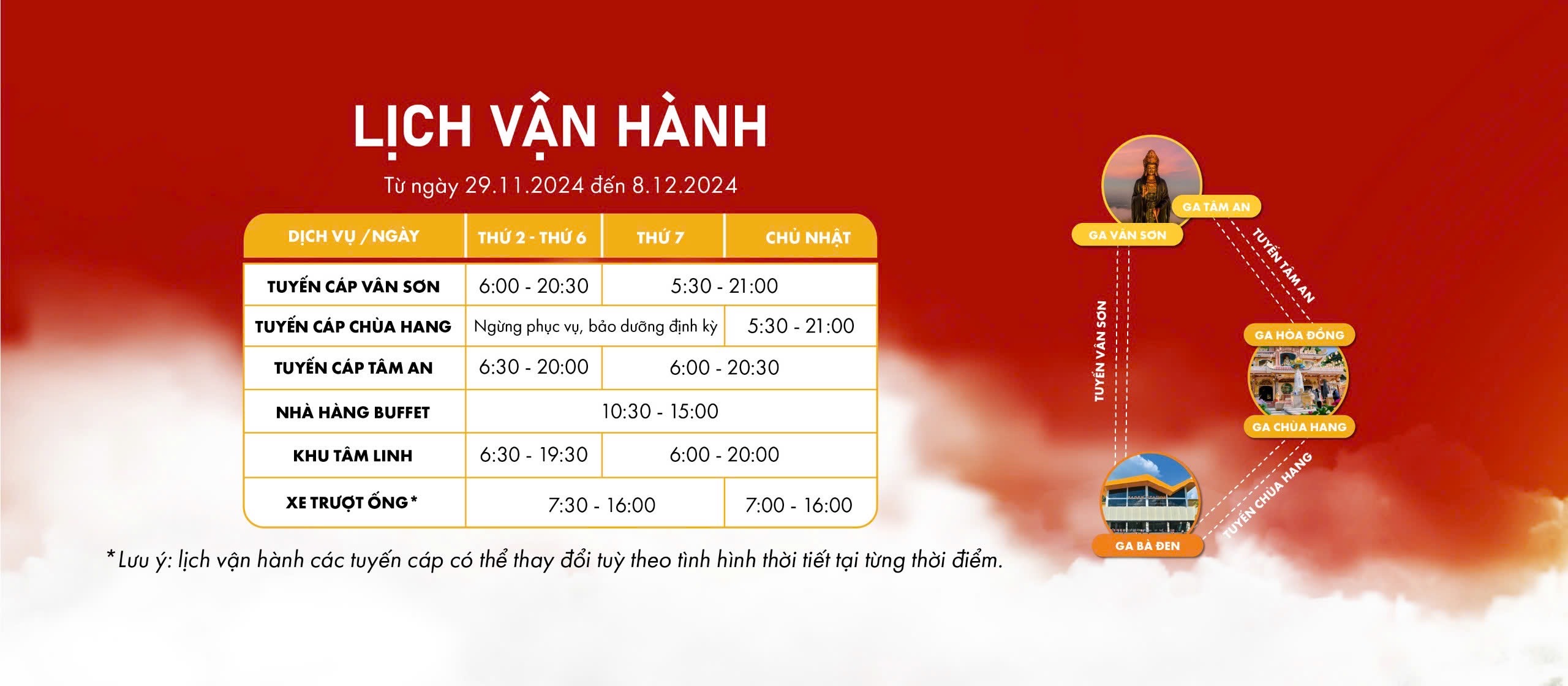 [web] Lịch Vận Hành 29.11 08.12