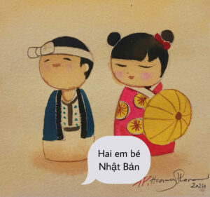 Hai Em Bé Nhật Bản