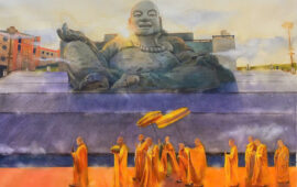 Tôn tượng Di Lặc Bồ Tát (núi Bà Đen, Tây Ninh)